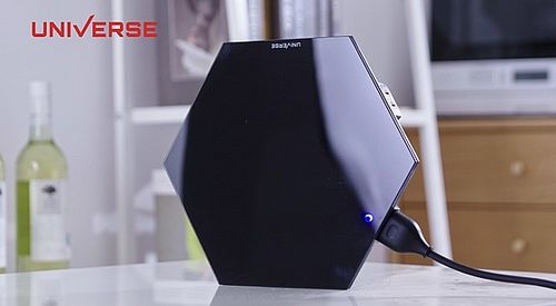 פלטת שבת מתחברת מזכוכית סט רביעייה UNIVERSE NRI-956X4 שחור