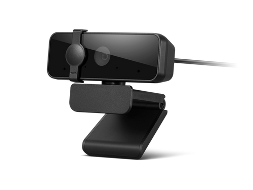 מצלמת אינטרנט שחורה עם מיקרופון בחיבור USB LENOVO 300 FHD Webcam 