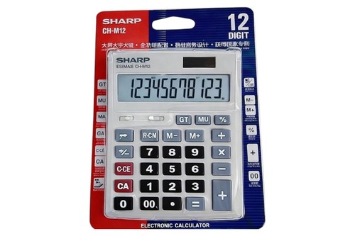 מחשבון שולחני SHARP  – תצוגת 12 ספרות | גדול וברור