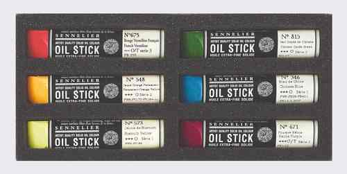 סט 6 מקלות שמן מיני | גווני תפוחי עץ_Oil Sticks Two tone apple