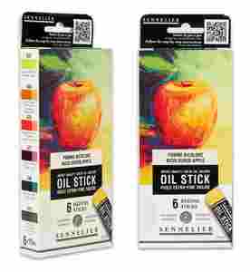 סט 6 מקלות שמן מיני | גווני תפוחי עץ_Oil Sticks Two tone apple