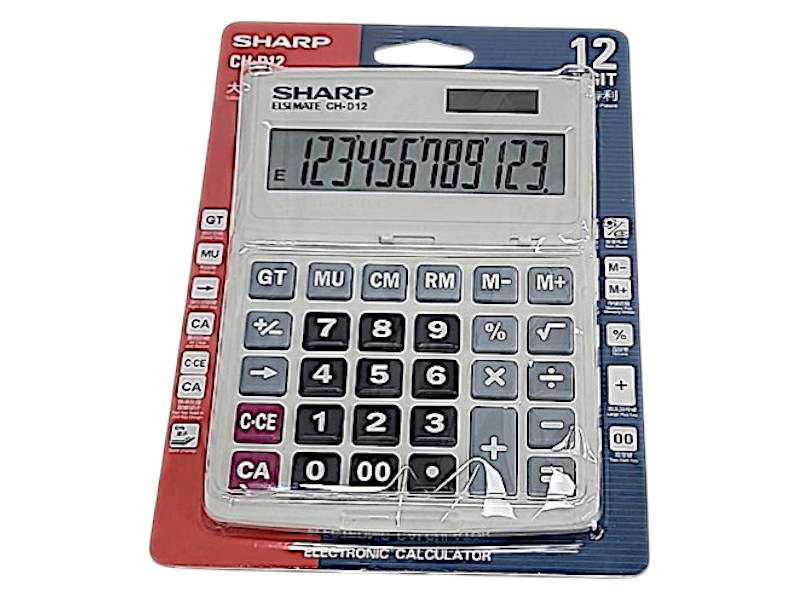 מחשבון שולחני SHARP  – תצוגת 12 ספרות | גדול וברור