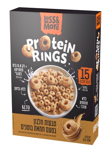 טבעות דגני בוקר חלבון בטעם חמאת בוטנים לס אנד מור