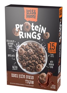 טבעות דגני בוקר חלבון בטעם שוקולד לס אנד מור