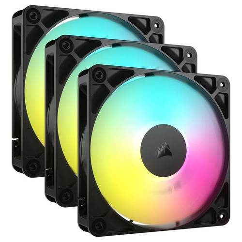 שלישיית מאווררי RGB RS120 120mm מבית CORSAIR – שחור