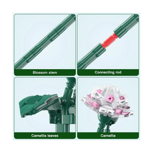 דגם הרכבה Jbricks 150707 Camellia Flower 