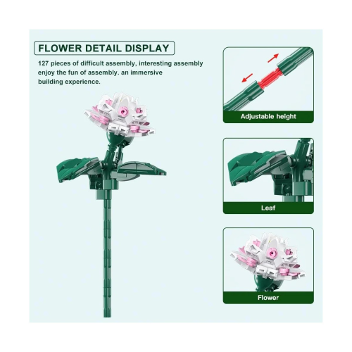 דגם הרכבה Jbricks 150707 Camellia Flower 