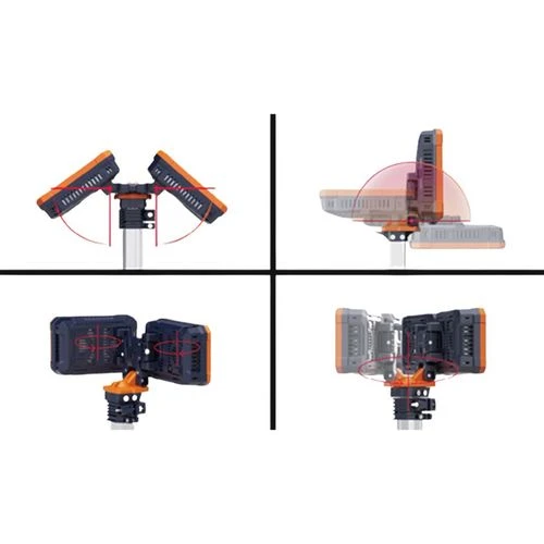  מגדל תאורה נייד TL-200 - עמוד תאורה מתכוונן עם סוללה נטענת PROXEN