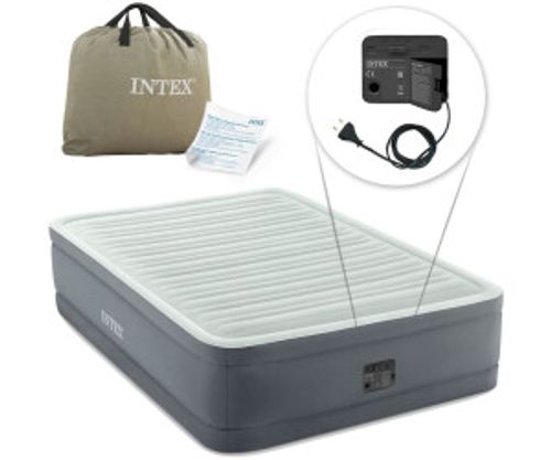 מזרון זוגי מתנפח משאבה מובנית Intex 64904 PremAire Inflatable Double Bed