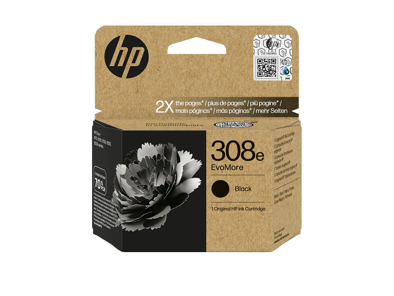 מחסנית דיו מקורית בשחור HP 308e EvoMore
