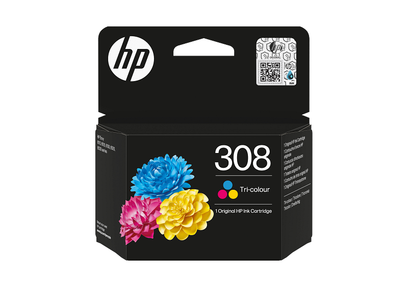 מחסנית דיו מקורית בשלושה צבעים HP 308 