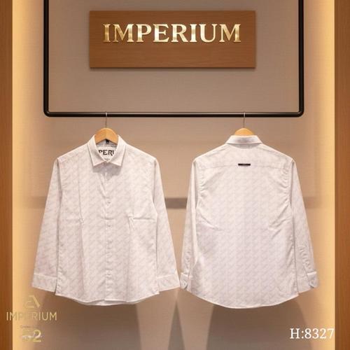 חולצה מכופתרת לילדים ממותגת Imperium - לבן