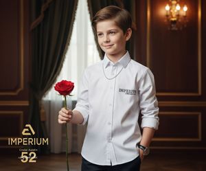 חולצה מכופתרת לבנה לילדים מבית Imperium - עיצוב מודרני