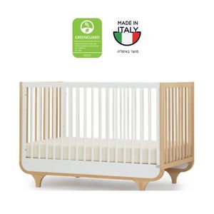 מיטה תינוק דגם ג׳ולי - לבן טבעי סגל