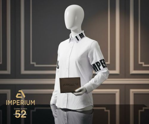 חולצה מכופתרת לבנה לילדים - Imperium בעיצוב לוגו ייחודי
