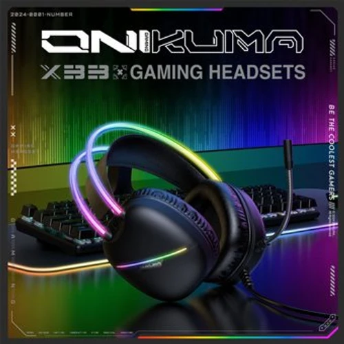 אוזניות גיימינג מקצועיות Onikuma X33 - ורוד