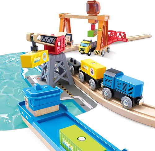 ערכת רכבת ונמל להעמסה ופריקה 25 חלקים