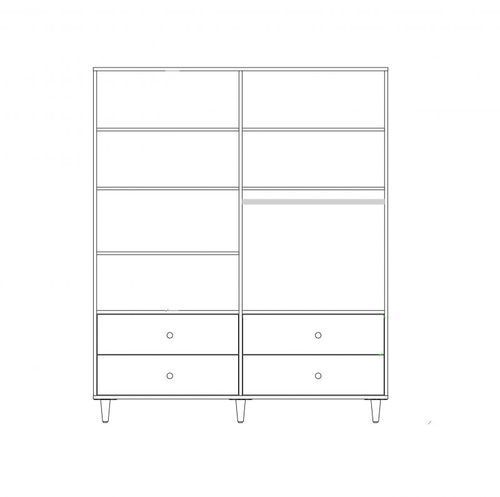 ארון דגם אודם - 4 דלתות 160 ס
