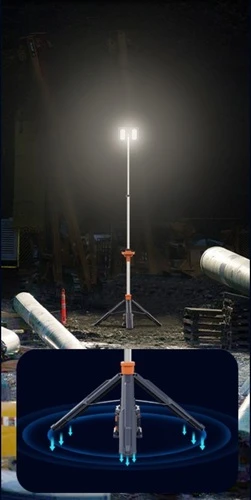מגדל תאורה נייד TL-300 - תאורה היקפית עוצמתית עם גובה 3.1 מטר