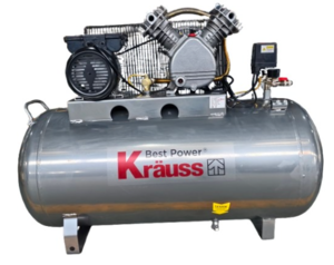 מדחס 200 ליטר 3.0 כ”ס רצועה 2200W 1000RPM KRAUSS - תצוגה - חדש ! לא שומש לעולם.