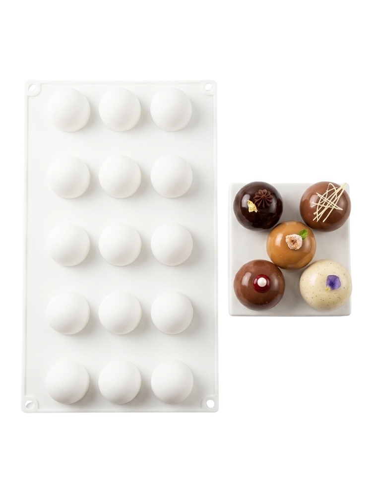 תבנית סיליקון כדורים קוטר 3