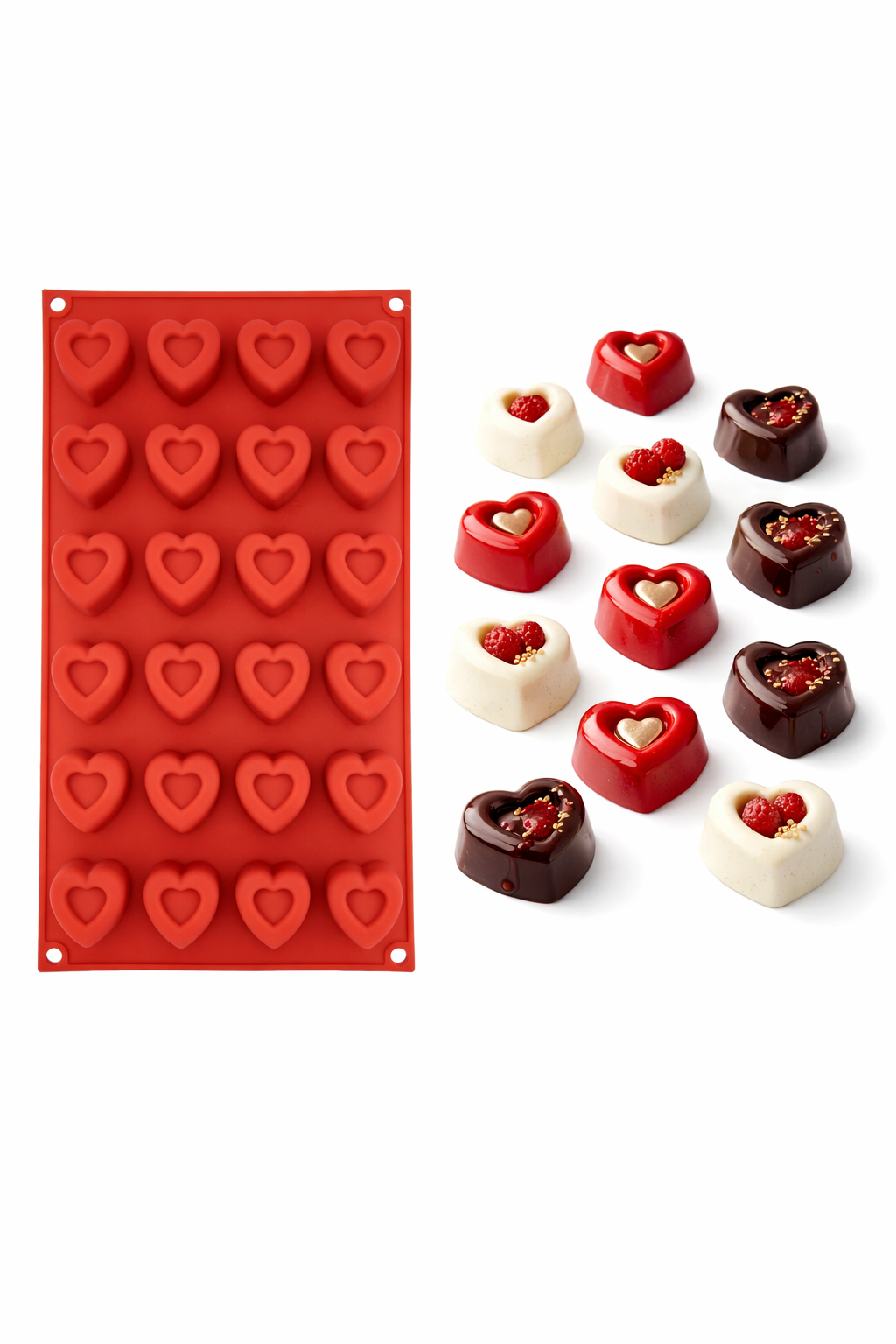 סיליקון שקעים לבבות עם שקע