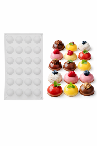 תבנית סיליקון חצי כדור קוטר 3