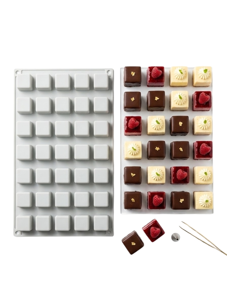 תבנית סיליקון ריבועים