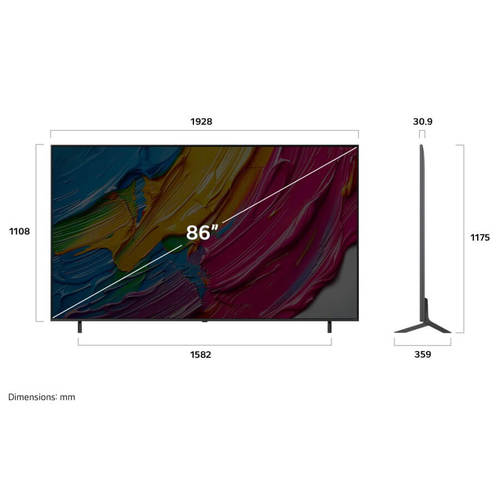 טלוויזיה LG QNED SMART דגם 86QNED86A6A