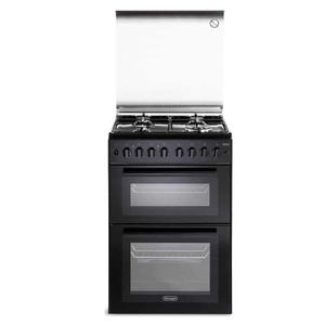 תנור דו תאי משולב כיריים גז 60 ס"מ שחור DELONGHI דגם DCS670EDN-IL 