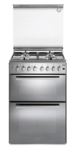 תנור דו תאי משולב כיריים גז 60 ס"מ נירוסטה DELONGHI דגם DCS670EDX-IL 
