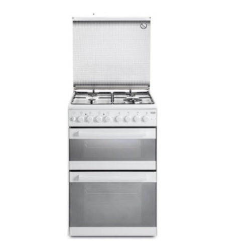 תנור דו תאי משולב גז 60 סמ צבע לבן DELONGHI DCS67EDW
