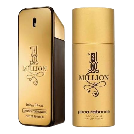 Paco Rabanne 1 Million Gift Set 100ML EDT + 150ML Deodorant Spray מארז פאקו ראבן 1 מיליון לגבר