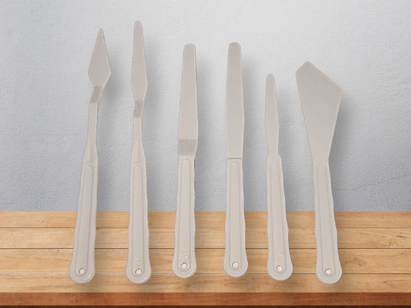 סט סכיני פלטה פלסטיק לציור – 6 יחידות