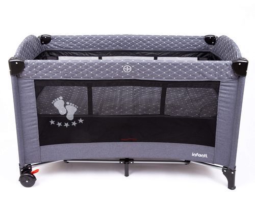 לול פלטינום דו קומתי PLATINUM - אפור כהה Dark Grey Quilt Infanti