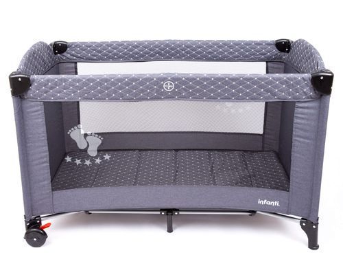 לול פלטינום דו קומתי PLATINUM - אפור כהה Dark Grey Quilt Infanti