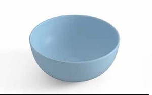 כיור חרס מונח 28X28X12 ס"מ - עגול תכלת מט SA