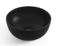 כיור חרס מונח 28X28X12 ס"מ - עגול שחור מט SA