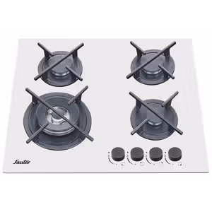 כיריים גז זכוכית 4 להבות  60 ס"מ Sauter SHG359W - גימור לבן אחריות יבואן רשמי 