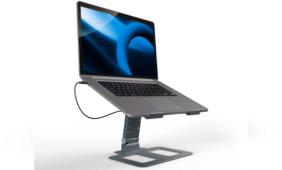 סטנד לפטופ מתקדם עם מפצל USB ומלטימדיה - Reloop Stand Hub Pro