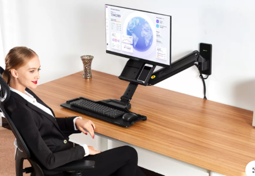 עמדת עבודה ארגונומית מיועדת לתלייה על קיר למסך מחשב, מקלדת ועכבר  MB-32