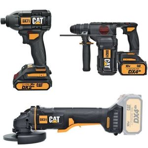 סט ליתיום BL 18V פטישון+אימפקט 2X4.0AH מבית CAT