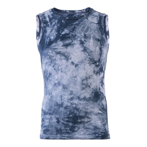 גופיית רשת TIE DYE SEAMLESS TANK כחול בייס לייר מפוליפרופילן דק מסנן קרינה