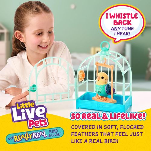 Little Live Pets: בובת תוכית אינטראקטיבית מקליטה ומשמיעה, מגיבה למגע עם למעלה מ 20 צלילים ותגובות - ורוד