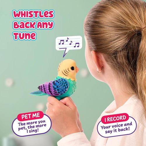 Little Live Pets: בובת תוכית אינטראקטיבית מקליטה ומשמיעה, מגיבה למגע עם למעלה מ 20 צלילים ותגובות - ורוד