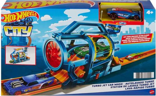 ערכת משחק לשטיפת רכב טורבו ג'ט של Hot Wheels