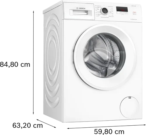 מידות מכונת כביסה Bosch WGE03201PL: גובה 84.8 ס