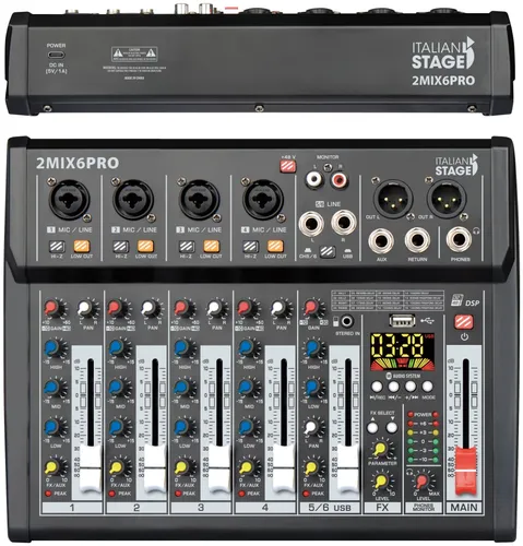 מיקסר 6 ערוצים Proel IS 2MIX6PRO