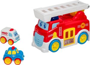 כבאית מוסיקאלית עם מכונית משטרה ואמבולנס Smart Kids