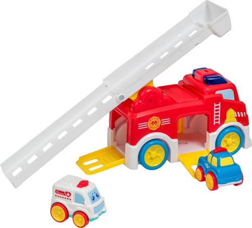 כבאית מוסיקאלית עם מכונית משטרה ואמבולנס Smart Kids